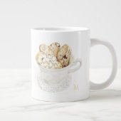 BISCOTTI Grote Witte Mok + Initiaal (Rechts)