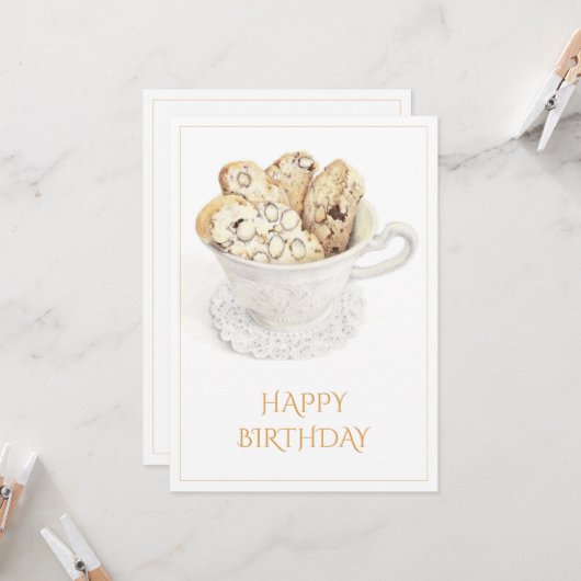 BISCOTTI Happy Birthday 5x7 Flat Kaart (Voorkant / Achterkant in situ)