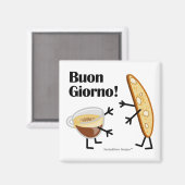 Biscotti & Koffie - Buon Giorno! Magneet (Voorkant / Achterkant)
