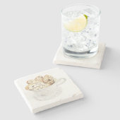 BISCOTTI Marmeren Stenen Onderzetter (Zijkant)