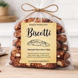 Biscotti op maat gemaakt etiket BIS001bwn