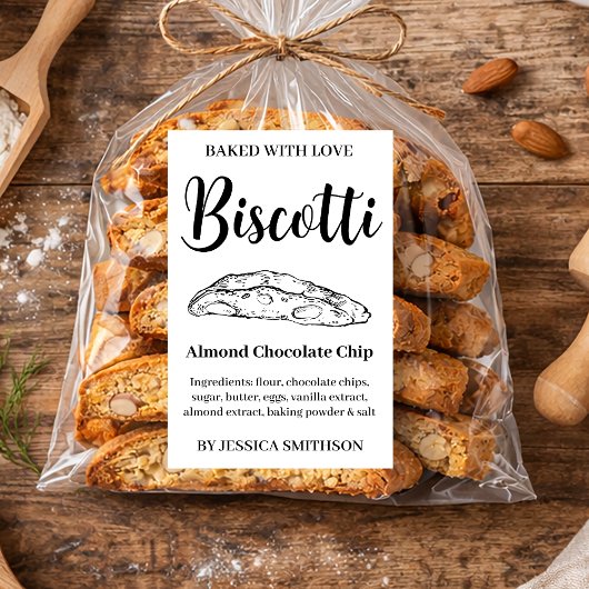 Biscotti op maat gemaakte label BIS001tr Wijn Etiket