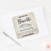 Biscotti op maat gemaakte label BIS002bsq (Envelop)