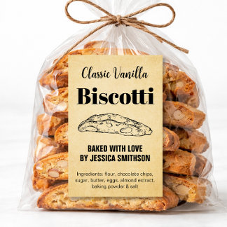 Biscotti op maat gemaakte label BIS003btr Wijn Etiket