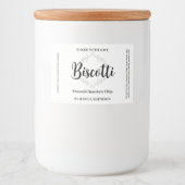 Biscotti op maat gemaakte label CK007rtbis Voedselcontainer Etiket (Voorkant)