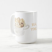 BISCOTTI "TEA TIME" Witte Hoge Mok (Voorkant links)