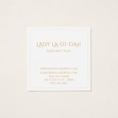 BISCOTTI visitekaartje/visitekaartje Vierkante Visitekaartjes (Achterkant)