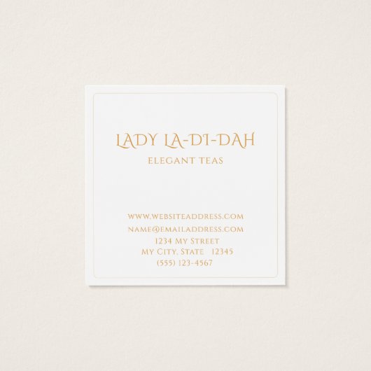 BISCOTTI visitekaartje/visitekaartje Vierkante Visitekaartjes (Achterkant)