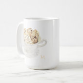 BISCOTTI Witte hoge Mok + Initiaal (Voorkant links)