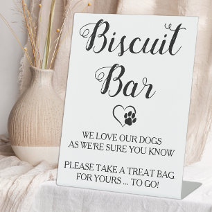 Biscuit Bar Pet Doggie Hond Treat Bruiloft Favor Reclamebord Met Voetstuk