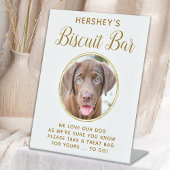 Biscuit Bar Pet Foto Gold Dog Weddenschap Reclamebord Met Voetstuk