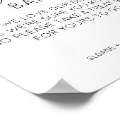 Biscuit Bar Pet Treat Favor Minimalistische bruilo Poster (Hoek)