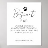 Biscuit Bar Pet Treat Favor Minimalistische bruilo Poster (Voorkant)
