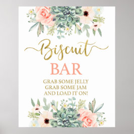 Biscuit Bar-succulenteken Poster