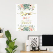 Biscuit Bar-succulenteken Poster (Thuiskantoor)