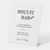 Biscuit Bar teken | Dog Treat Huwelijksgunsten tek Reclamebord Met Voetstuk (Voorkant)