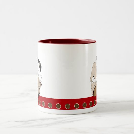 Biscuit Bondings Tweekleurige Koffiemok (Center)