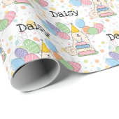 Biscuit Cream Samoyed Hond Verjaardag Cadeaupapier (Rol Hoek)