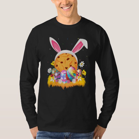 Biscuit eten Pasen Ei Grappig Biscuit Pasen Sund T-shirt (Voorkant)