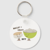 Biscuit & Gravy Best Friends Funny Sleutelhanger (Voorkant)