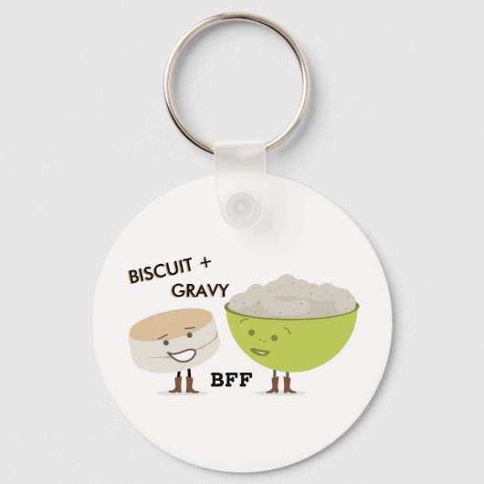 Biscuit & Gravy Best Friends Funny Sleutelhanger (Voorkant)