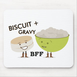 Biscuit + Gravy BFF Funny Mousepad Muismat