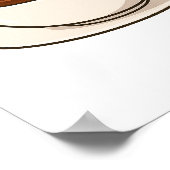 Biscuit in de problemen in een koffiekopje poster (Hoek)