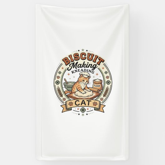 Biscuit Maken Kneten Kat Biscuit Maken Kneten Spandoek (Verticaal)