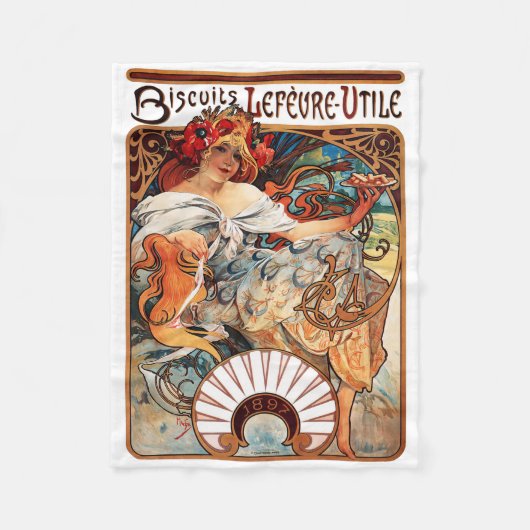 Biscuit, Mucha Fleece Deken (Voorkant)