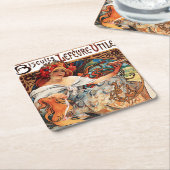 Biscuit, Mucha Kartonnen Onderzetters (Schuin)