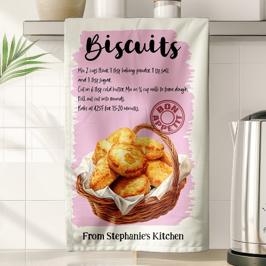 Biscuit recept gepersonaliseerd theedoek