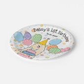 Biscuit Samoyed Dog Verjaardagsfeestje Papier Bord (Gekanteld)