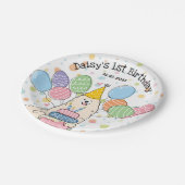 Biscuit Samoyed Dog Verjaardagsfeestje Papier Bord (Gekanteld)