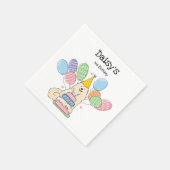 Biscuit Samoyed Hond Verjaardagsfeestje Papieren s Servet (Hoek)