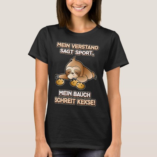 biscuit saying employee work colleague sloth t-shirt (Voorkant)