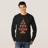 Biscuit Xmas Holiday Santa Biscuit Christmas Tree T-shirt (Voorkant volledig)