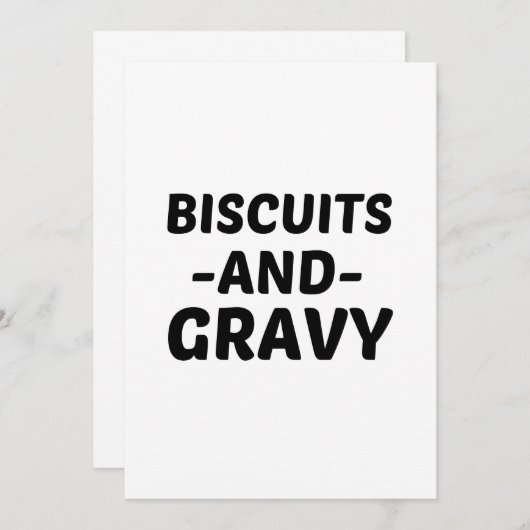 BISCUITS AND GRAVY (2) KAART (Voorkant / Achterkant)