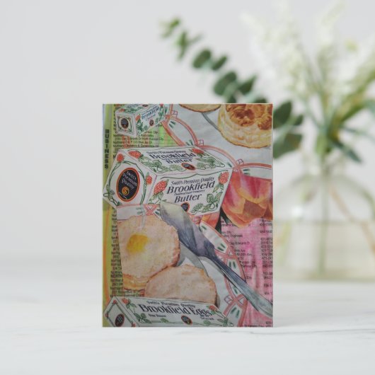 biscuits boter eieren Collage  Briefkaart (Staand voorkant)