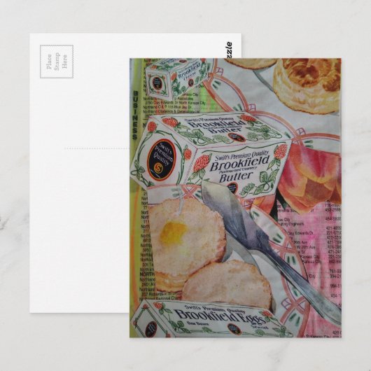 biscuits boter eieren Collage  Briefkaart (Voorkant / Achterkant)