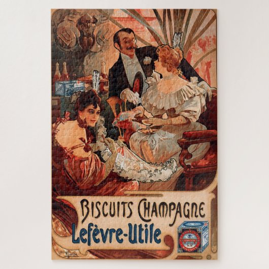 Biscuits Champagne-Lefèvre-Utile – Alphonse Mucha Legpuzzel (Verticaal)