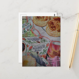 biscuits en boter Collage  Briefkaart