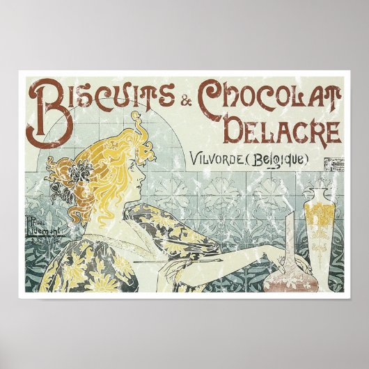 Biscuits en chocolade-delacre - in nood poster (Voorkant)