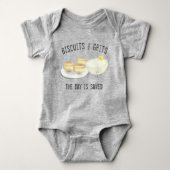 Biscuits en Grits Cute Food Cartoon Romper (Voorkant)