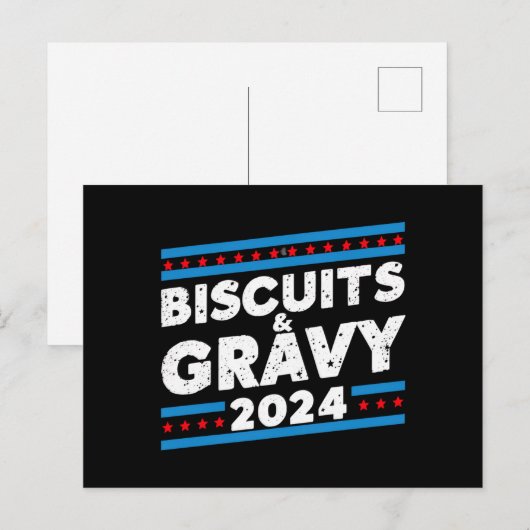 Biscuits en jus 2024 presidentsverkiezingen briefkaart (Voorkant / Achterkant)