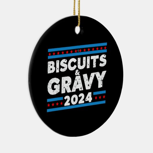 Biscuits en jus 2024 presidentsverkiezingen keramisch ornament (Rechts)