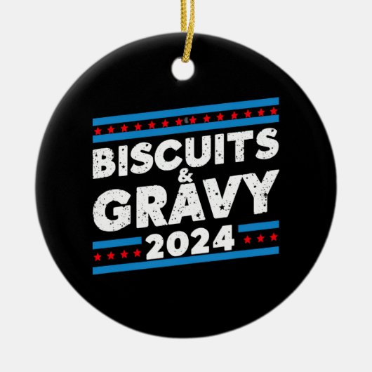 Biscuits en jus 2024 presidentsverkiezingen keramisch ornament (Voorkant)