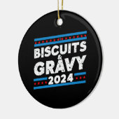 Biscuits en jus 2024 presidentsverkiezingen keramisch ornament (Links)