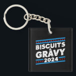 Biscuits en jus 2024 presidentsverkiezingen sleutelhanger<br><div class="desc">Biscuits en jus 2024 Grappige presidentiële verkiezingspartij</div>
