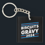 Biscuits en jus 2024 presidentsverkiezingen sleutelhanger<br><div class="desc">Biscuits en jus 2024 Grappige presidentiële verkiezingspartij</div>