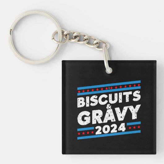 Biscuits en jus 2024 presidentsverkiezingen sleutelhanger (Voorkant)